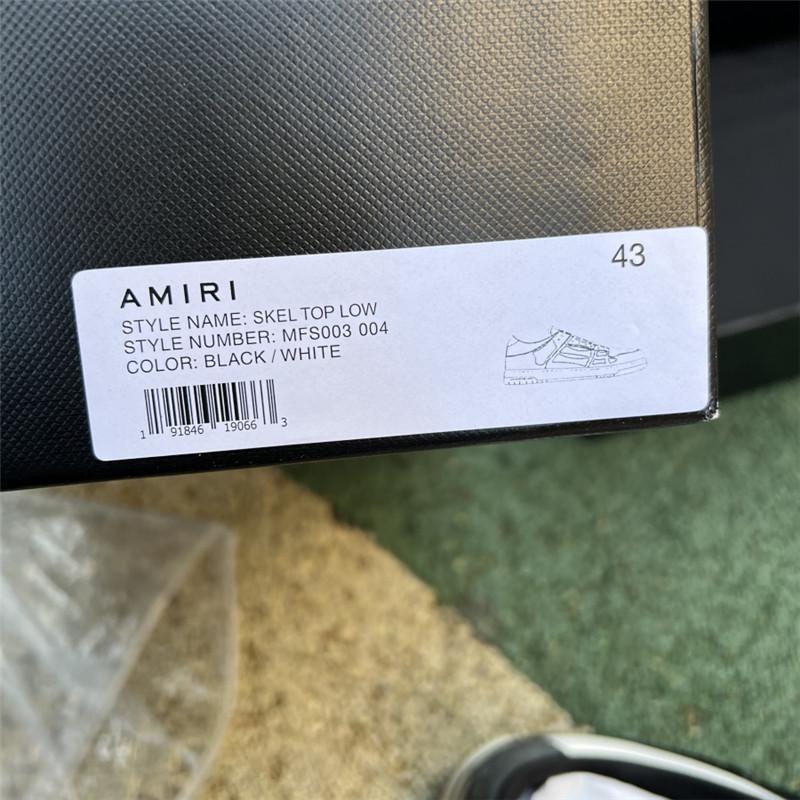 Pk God Amiri Men''s Skel LOW Sneakers BLACK retail materials ready to ship